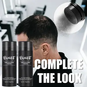 BUNEE 2-Pack Hair Building Fiber Powder - Get Instantly Thicker, Fuller Dense Hair . Quickly Fills in Sparse or Fine Hair. Easy Application & Portable for On-The-Go Use. hair  thickening  powder fuller look shadow