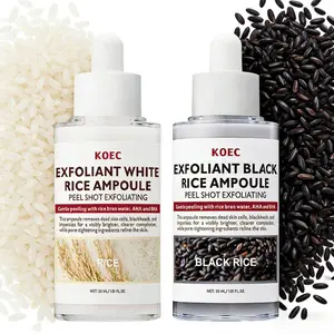 2Pcs Rice Exfoliating Set, Facial Moisturizing Set, Containing Niacinamide AHA BHA, Mild Ingredients, Low Sensitivity Suitable for All Skin Types, Cleanses Pores, Deeply Moisturizes, Facial Care Set, Suitable for Both Men and Women