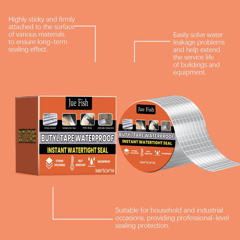 butyl  for roof leak repair and moisture-proof high-viscosity self- aluminum foil  membrane closer wooden corner bracket Soft Craft Thick Duty   industrial strength Siding Sealant Sealant for Roofs  Sealant tapes Sealing Tape Waterproof Self-Stick