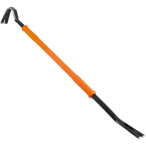 66097 42-Inch Gooseneck Wrecking Bar and Nail Puller, Heavy Duty Forged Carbon Steel, Pry Bar for Demolition