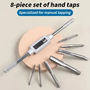 Thread Taps and Tapping Holder Set, Complete Manual Tapping Kit for Internal Threads, Durable Hand Tool for Metalwork