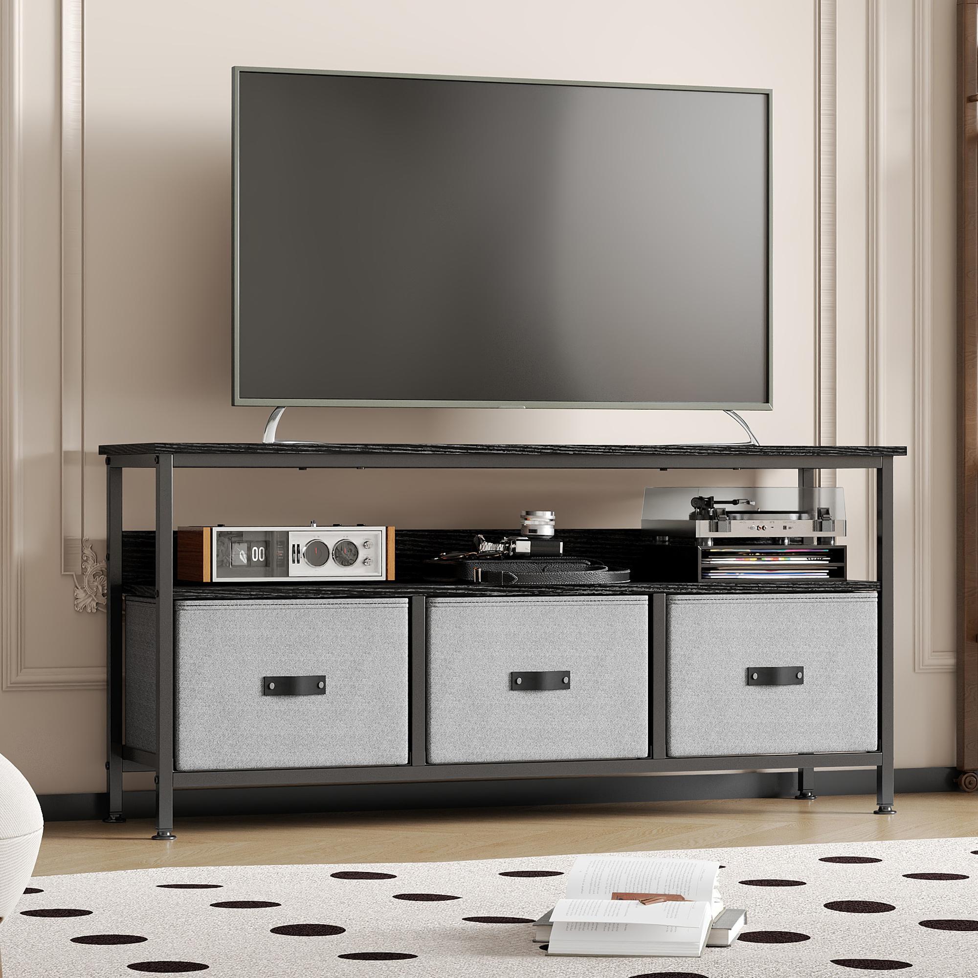 Modern TV Stand Entertainment Center for TVs Up to 55 Inch, Media Console Cabinet with Shelves & Drawers, Versatile TV Console for Living Room, Bedroom & Small Spaces Modern TV Stand Entertainment Center for TVs Up to 55 Inch, Media Console Cabinet with Shelves & Drawers, Versatile TV Console for Living Room, Bedroom & Small Spaces