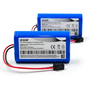 (2-Pack) 3.7V 3600mAh ICR18650 Rechargeable Li-ion Battery Pack with SM-2P Connector, Compatible with RC Vehicles, Electronic Toys, LED Lighting Systems