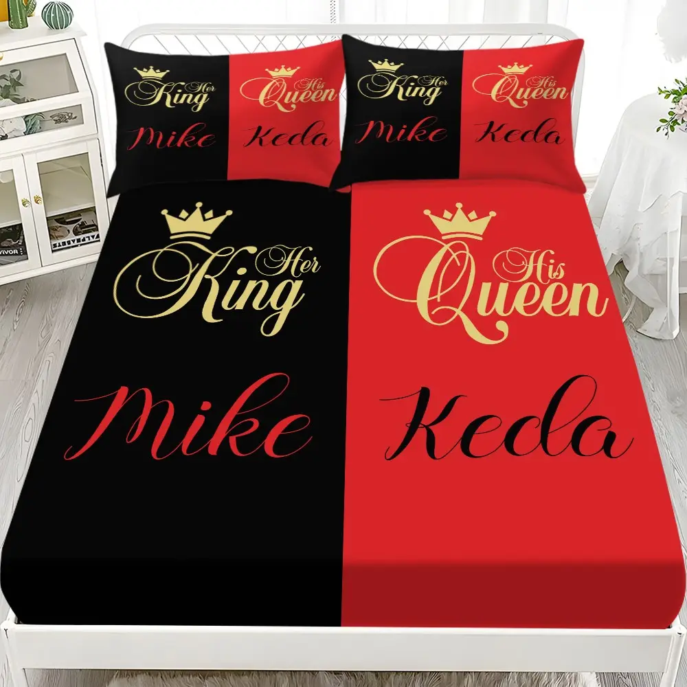 Bed Sheet Set (1 Fitted Sheet + 2 Pillowcases), Modern Style, Comfortable and Aesthetic, Suitable for Dorms and Hotels, All Seasons, Bed Sheets Set, Polyester Bedding Set, Bedsheet, Bedding Supplies