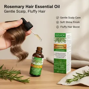 EELHOE Rosemary Hair Growth Oil for Gentle Scalp Care and Soft Shine, Natural Haircare Treatment for Smoother Hair, 30ml
