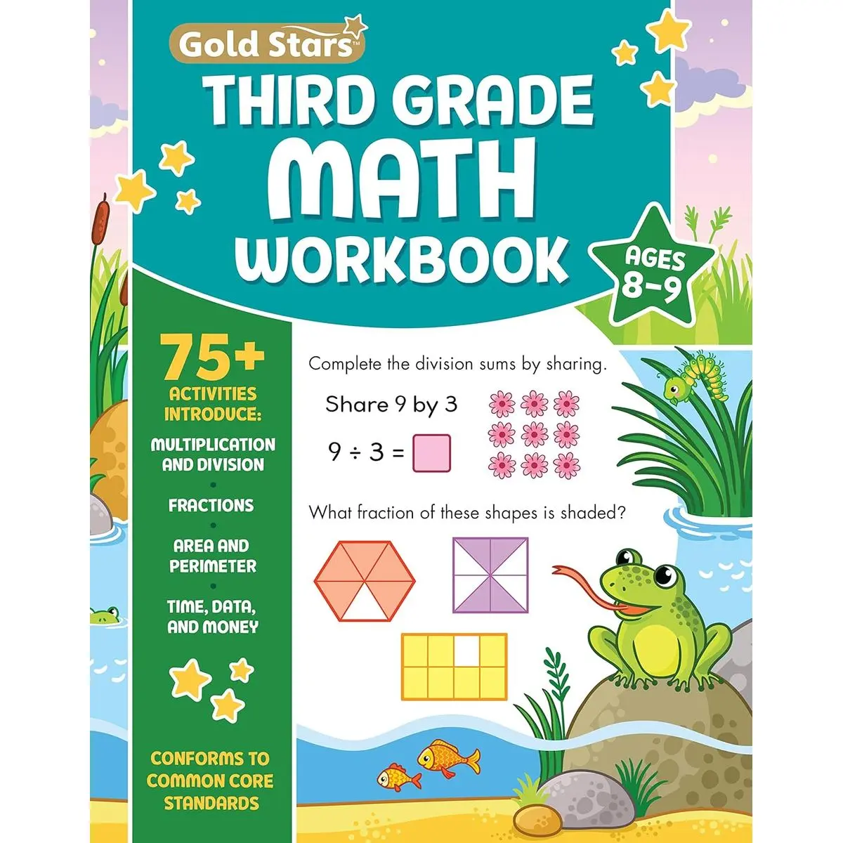 Third Grade Math Workbook Ages 8 to 9: 75+ Activities Multiplication & Division, Fractions, Area & Perimeter, Data, Math Facts, Word Problems, ... (Common Core) (English and Korean Edition) Paperback – April 13, 2022