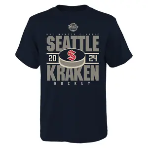 Seattle Kraken NHL Winter Classic Center Puck Youth Tee