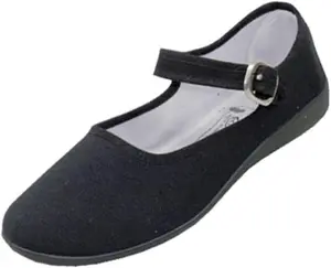 Women's Mary Jane Shoes Cotton Upper Flat Lolita Round Toe Balle