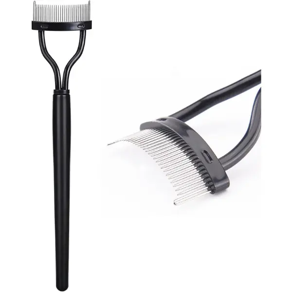 Eyelash Comb Separator with Cover - Eye Lash Definer and Mascara Applicator with cover lash  scratcher Brush Makeup Cosmetic Curler eyebrow comb