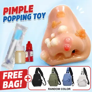 Pimple Popping Water Spray Nose Game with Bonus Storage Bag – Funny Family Party Toy for Kids & Adults