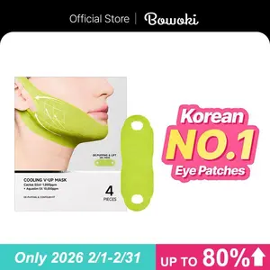 Bowoki V-LIFTING MEWING BAND with Cactus Cooling Reduce Puffiness & Pore Tightening for Visible Pore Care Skin Repair
