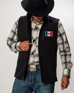 American West Men's Mexico Bonded Fleece Vest