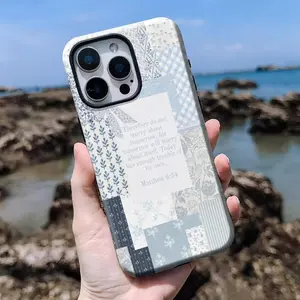 Christian Coquette Phone Case, Patchwork Cute Jesus Bible Verse Cover for iPhone 17 16 15 14 13 12 11 Pro Max, Samsung S25 S24