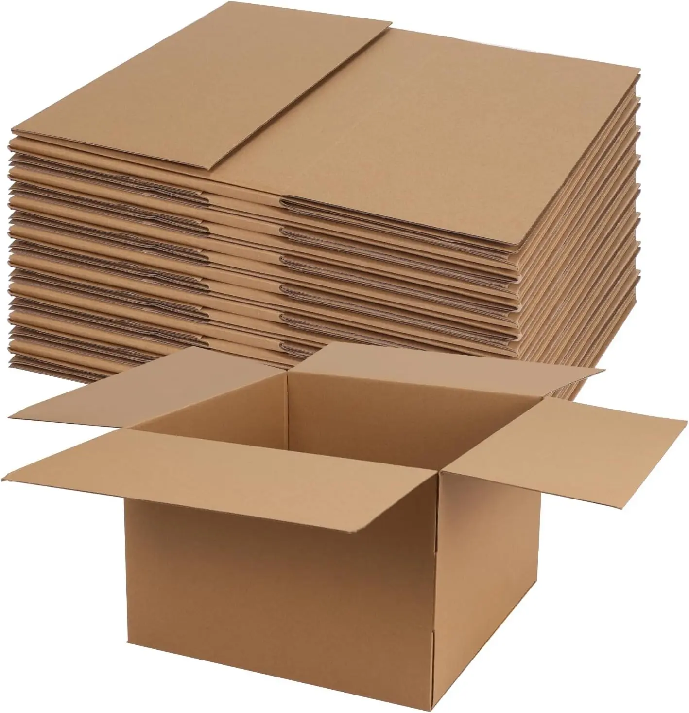 Kraft Corrugated Shipping Boxes (12x12x8 in, Set of 15) - Mailing Boxes for Small Businesses, Home Supplies Packaging, Gift Mailing