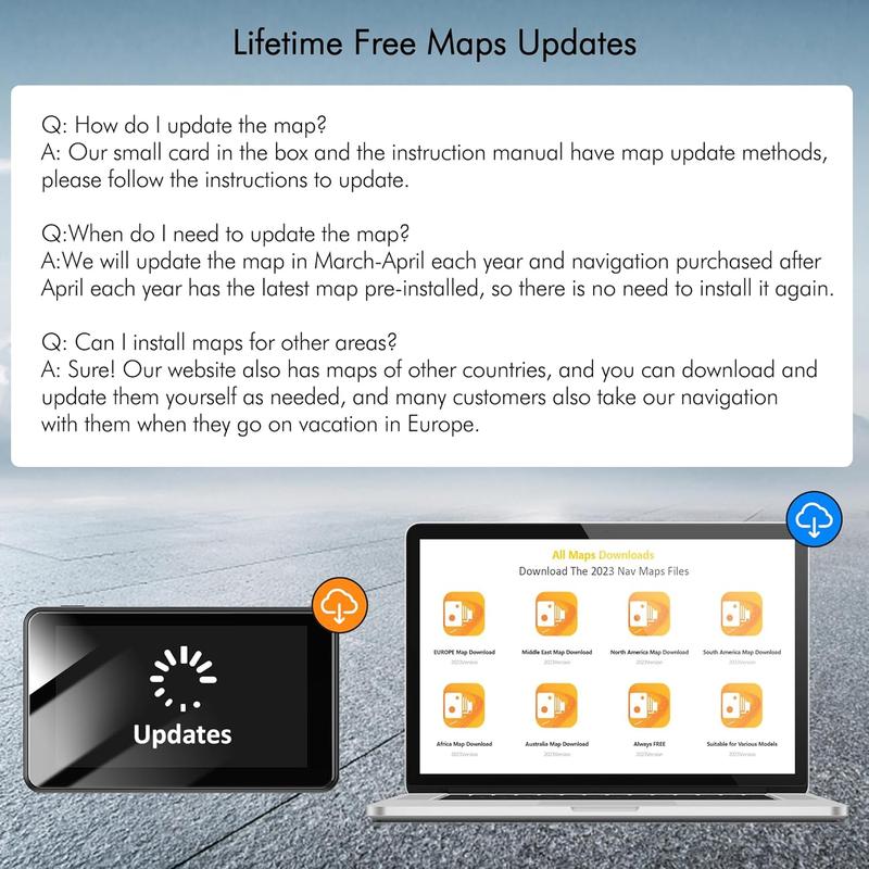 Upgrade 2024 GPS Navigation for Truck Car,7 inch 2.5D Screen,Commercial Drivers Semi Truck GPS,World Map Navigation System 8GB 256M with Voice Guidance,Speed Limit Warning,Lifetime Free Map Updates