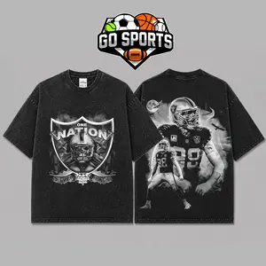 [Go-Sports] Maxx Crosby 98 Graphic Premium Acid Washed Cotton T-Shirt, Raiders Nation Apparel, Mad Maxx Fans Football Streetwear Tee, Gift For Football Fan Graphic Tee T-Shirt