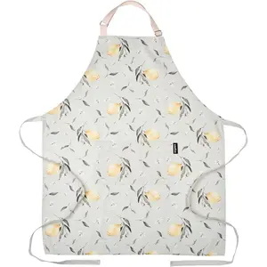 Premium Adjustable Cooking Aprons for Women with Pockets Poly-Cotton Waterproof Kitchen Apron Cute Floral Design Long Ties