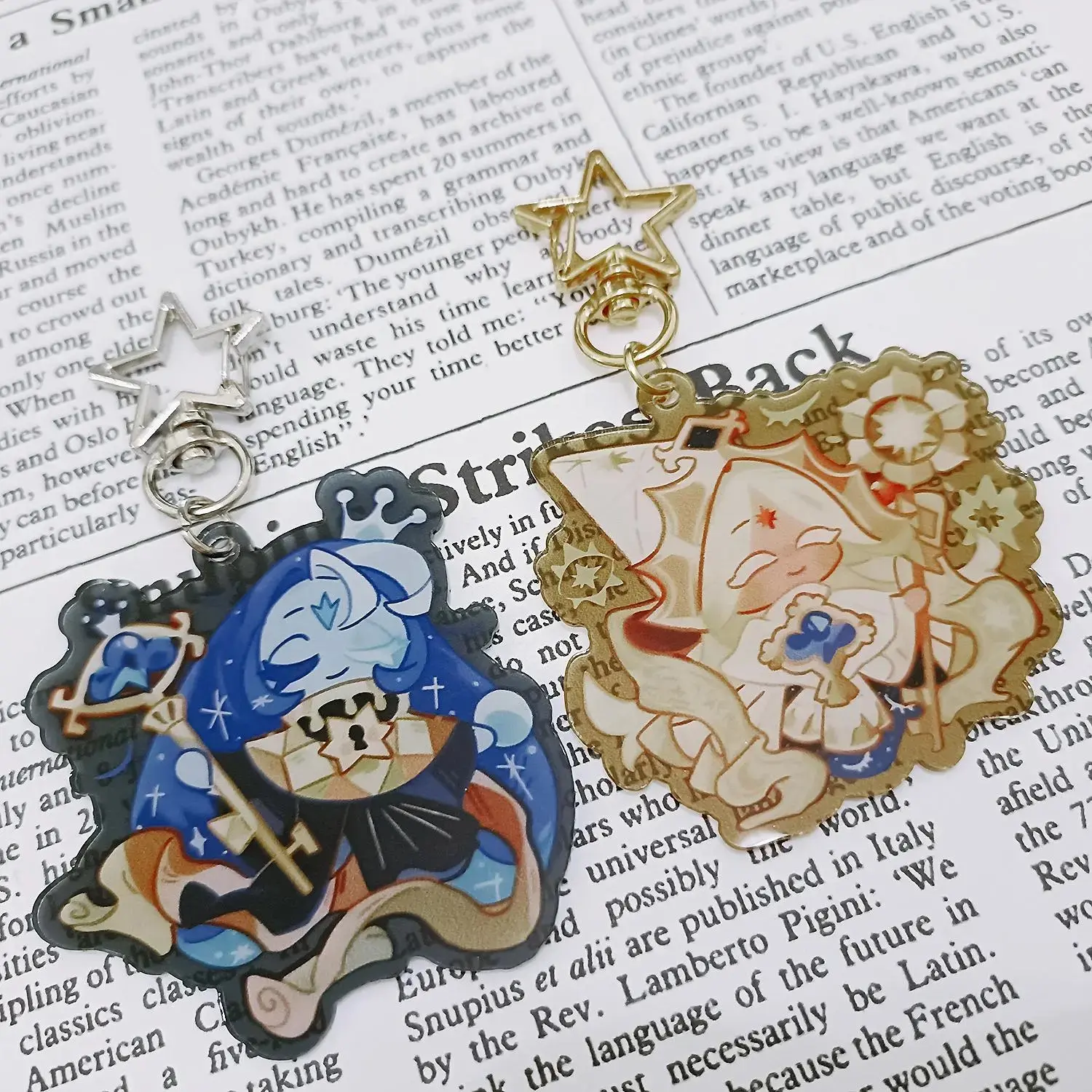 Milk Cookie & Pure Vanilla Cookie Keychain Acrylic Charm, Keyring Accessory, Collectible Fan Merch, Durable Acrylic Keychain, Perfect Gift for Fans, Bag Charm