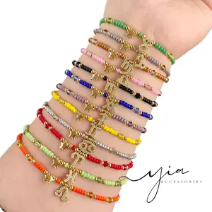 Thats my Zodiac Sign bracelet Trendy Stack Bangle Adjustable Beaded Design