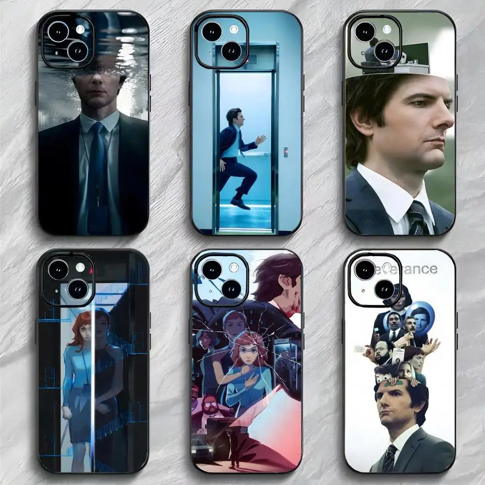 S-Severance TV Show Phone Case Black Matte Slim Protective Cover For iPhone 11-17 Pro Max/Plus & Samsung Galaxy S23-S25