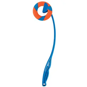 Chuckit! Ring Chaser Dog Ball Launcher Dog Toy Set 22 Inch Length with 4.5 Inch Dog Ball Ring