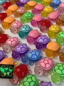50pcs Mixed-color Tortoise Colorful Night Light Mini Tortoise Decorations, Suitable For Marine Themes, Party Decorations And Garden Micro-landscapes, Interesting Home Decoration Accessories, Birthday Party Gifts, DIY Crafts