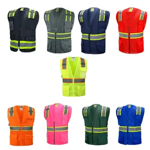 Multipocket Hi-Viz Safety Polyester Mesh Vest