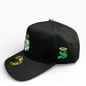 Unisex "SANTOS" Plate-Style Snapback Hat, Adjustable High Quality Cap with Suede Visor, Fashion Accessory for Men and Women, Adjustable Hat