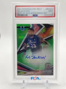 2022-23 Bowman University Best GG Jackson Green Refractor Rookie Auto /99 PSA 9