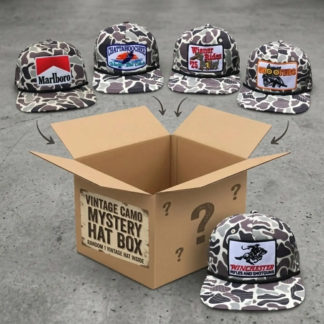 Mystery Box One Hat Random Wiener Rides, Rodeo On Snapback Trucker Hat| Unisex Christmas Gift Idea Christmas Decorations Christmas gifts