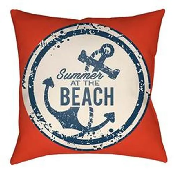 Artistic Weavers Litchfield LTCH1468-2626 Outdoor Safe Decorative Square Pillow, Poppy Red-Ivory, 26x26 in, Outdoor Safe Decorative Pillows