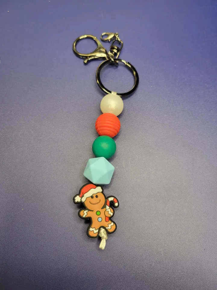 Gingerbread Silicone Keychain