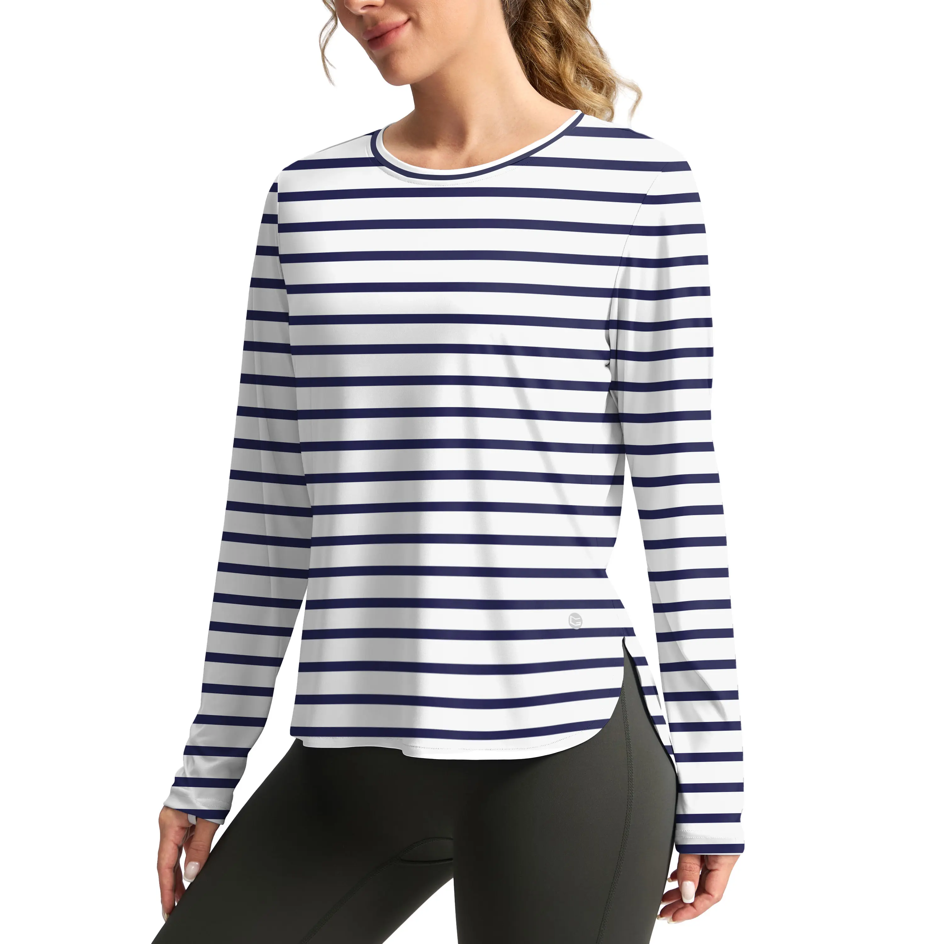 White/Deep Sea Stripe