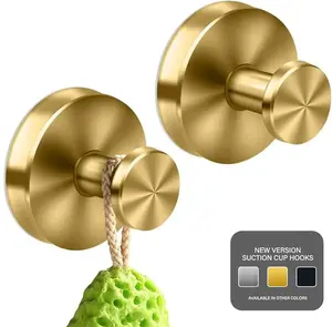 2 PCS Suction Cup Hooks christmas gift Gadgets Kitchen home essentials suction Hooks bathroom accessories Waterproof Reuseable for Shower Bathroom Towel Hooks Shower Hooks Holders Shower Hooks Hanging Towels Loofah Robe