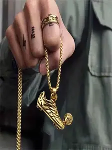 World Cup Soccer Shoe Pendant Necklace, Men's Exclusive Jewelry, Perfect Gift for Football Fans, Unique Sports Accessory, Daily Wear Necklace