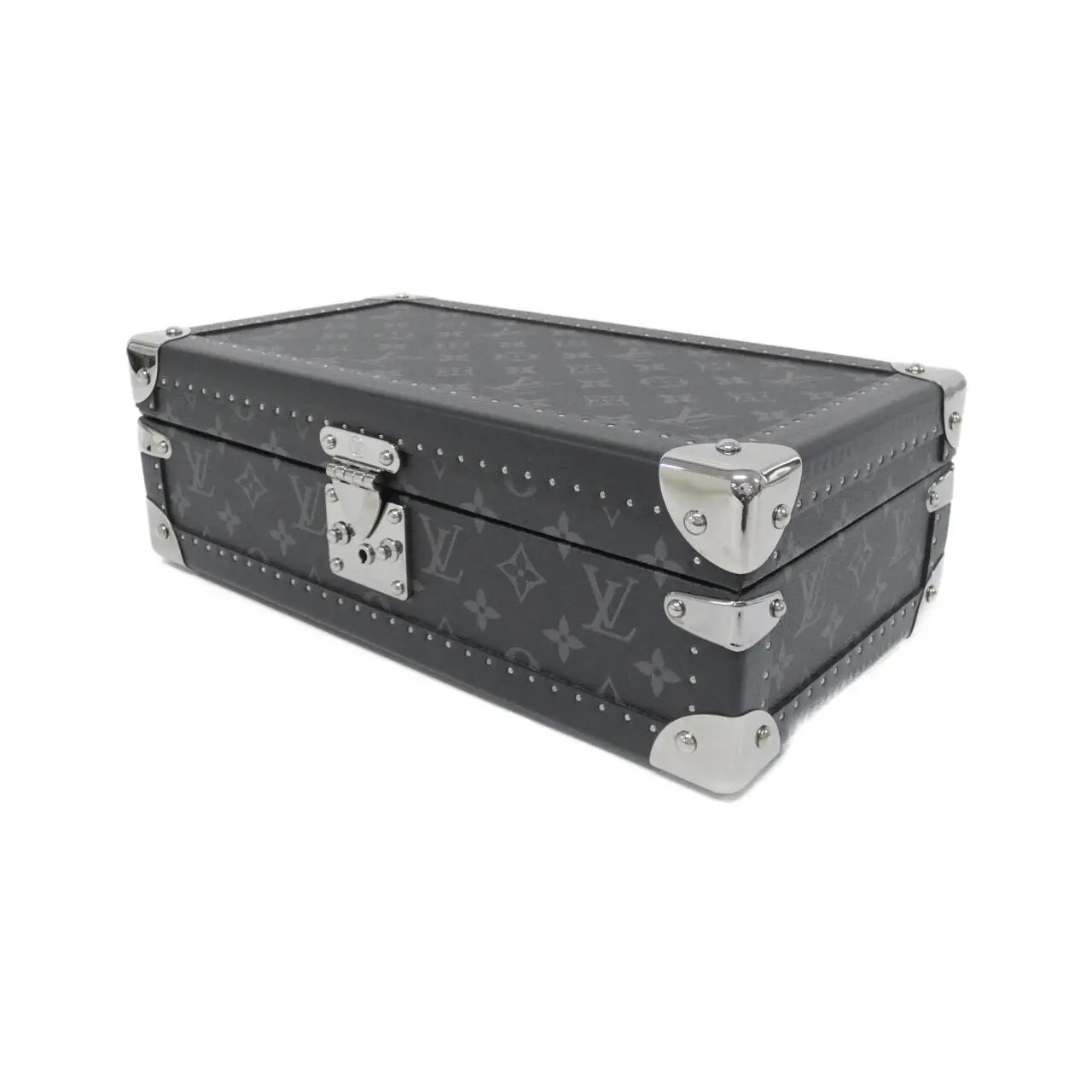 Pre-owned Louis Vuitton Canvas Small Leather Goods Monogram Eclipse Jewelry Case