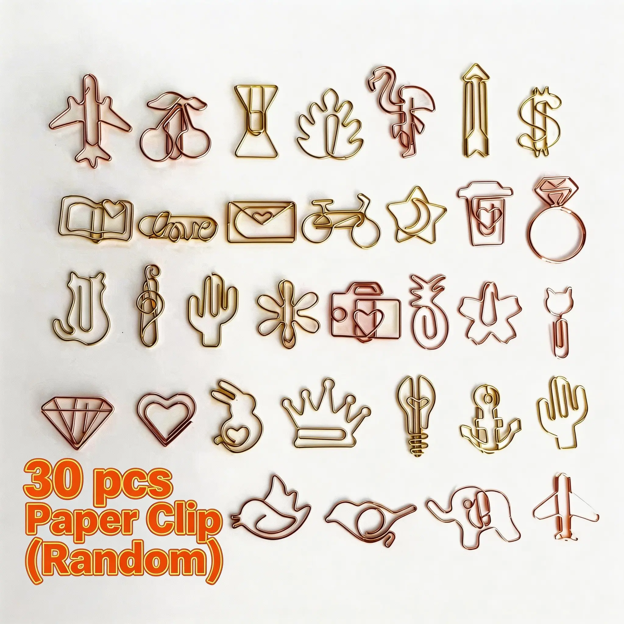 Cute Decorative Paper Clips Assorted Shapes, Small/medium/large Sizes, Durable & Versatile, Perfect for Organizing Documents, Bookmark