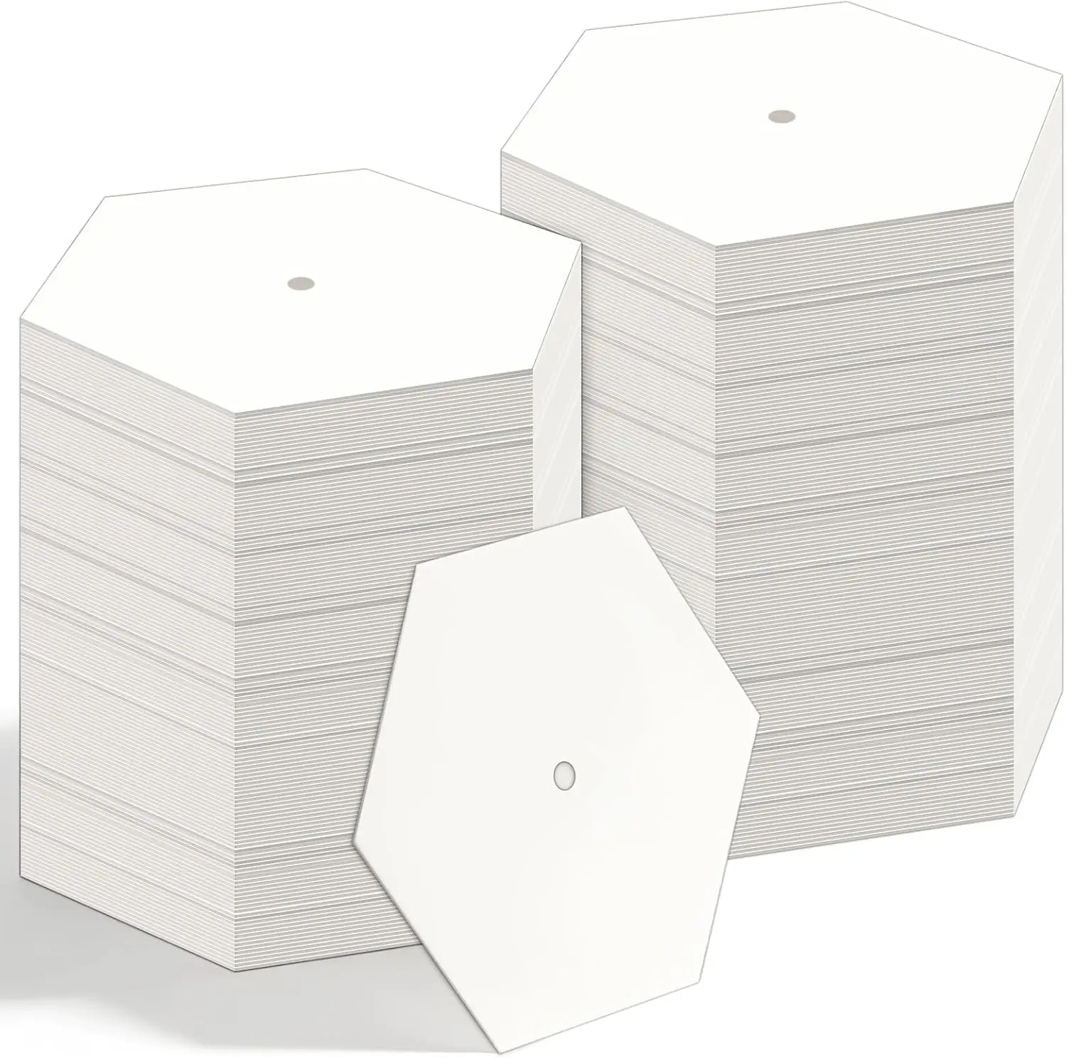 300 PCS 2" White Hexagon Piecing Paper Templates, Quilting Templates Accessories for DIY Patchwork Crafts and Sewing Supplies