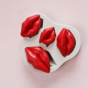 1pc Large and Small Lip Silicone Soap Mold - Handmade Soap Making Supplies Diy Plaster Resin Candle Mold Silicone For Soap Makers, Crafters & DIY Enthusiasts - Perfect Gift for Beginners & Crafting Lovers