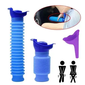 1set 750 ML Road Trip Portable Urinal Reusable Shrinkable Travel Toilet for Camping Traffic Jams Hiking Essentials