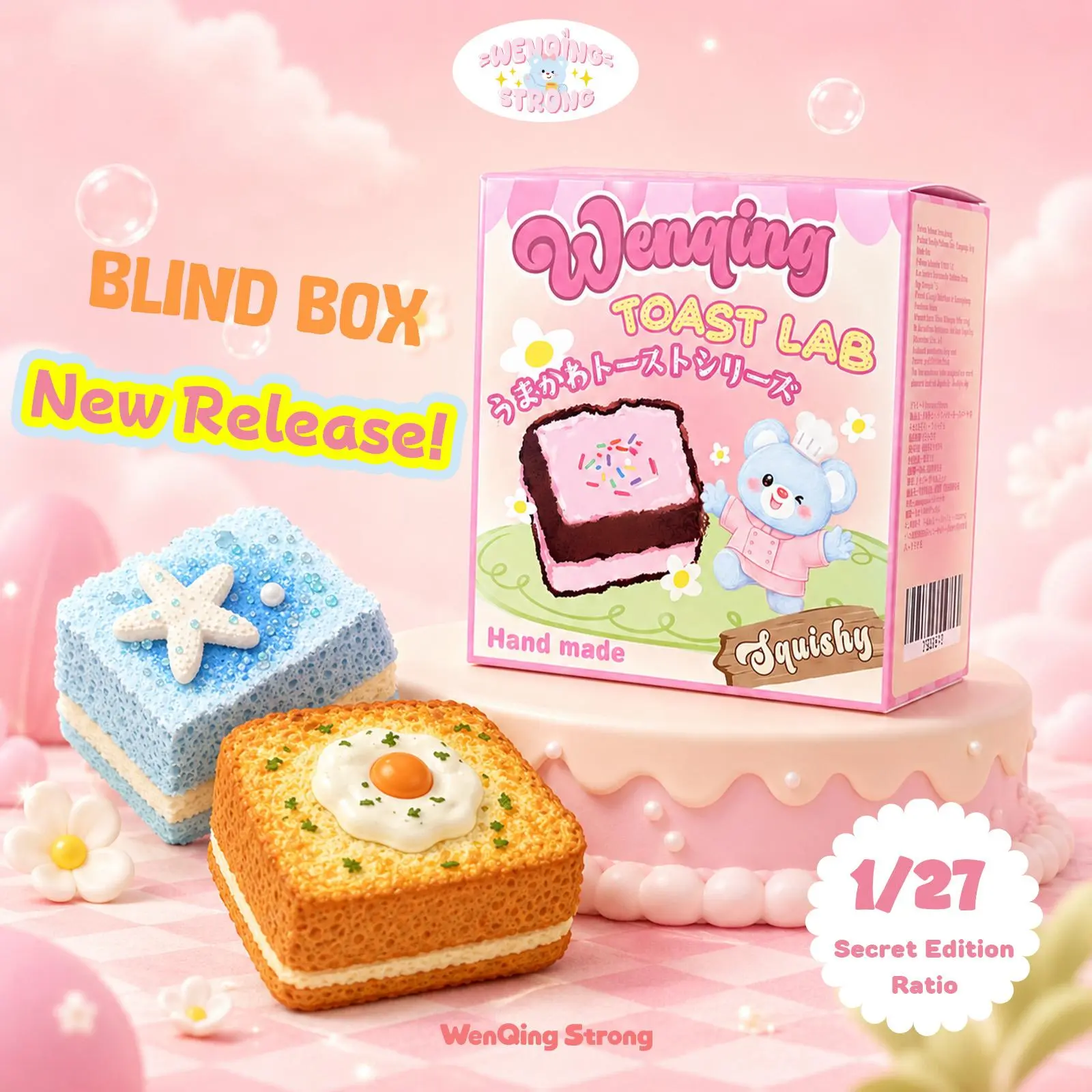 [WenQing Strong]  TOAST LAB  Series  [No returns or exchangesonce opened] .taba squishy -blind boxes