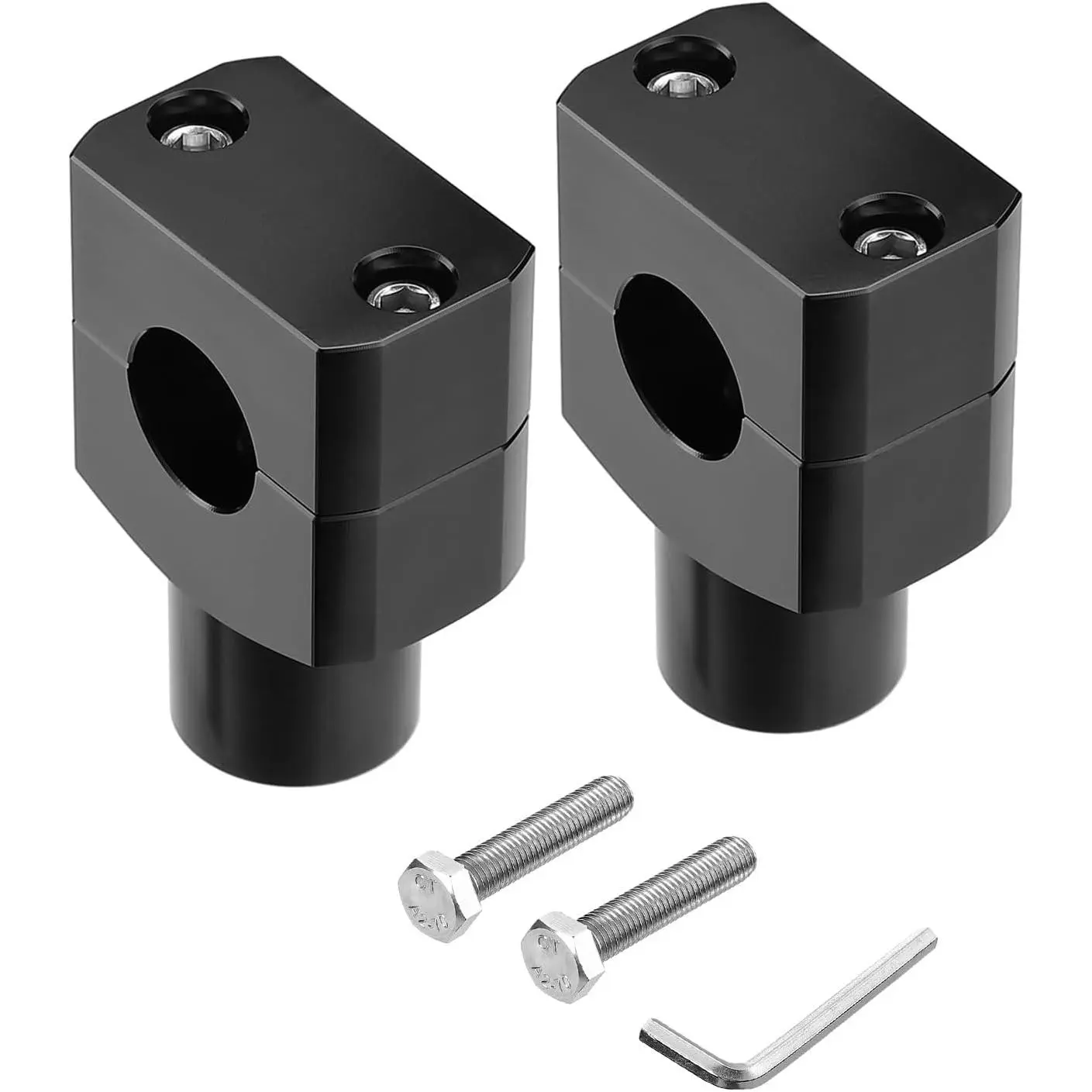 KEMIMOTO 7/8 Inch Motorcycle Handlebar Risers, Aluminum Alloy Motorcycle Risers fit ATV Dirt Bike, Compatible with Kawasaki Suzuki WR250F TW200, Universal Motorcycle Accessories