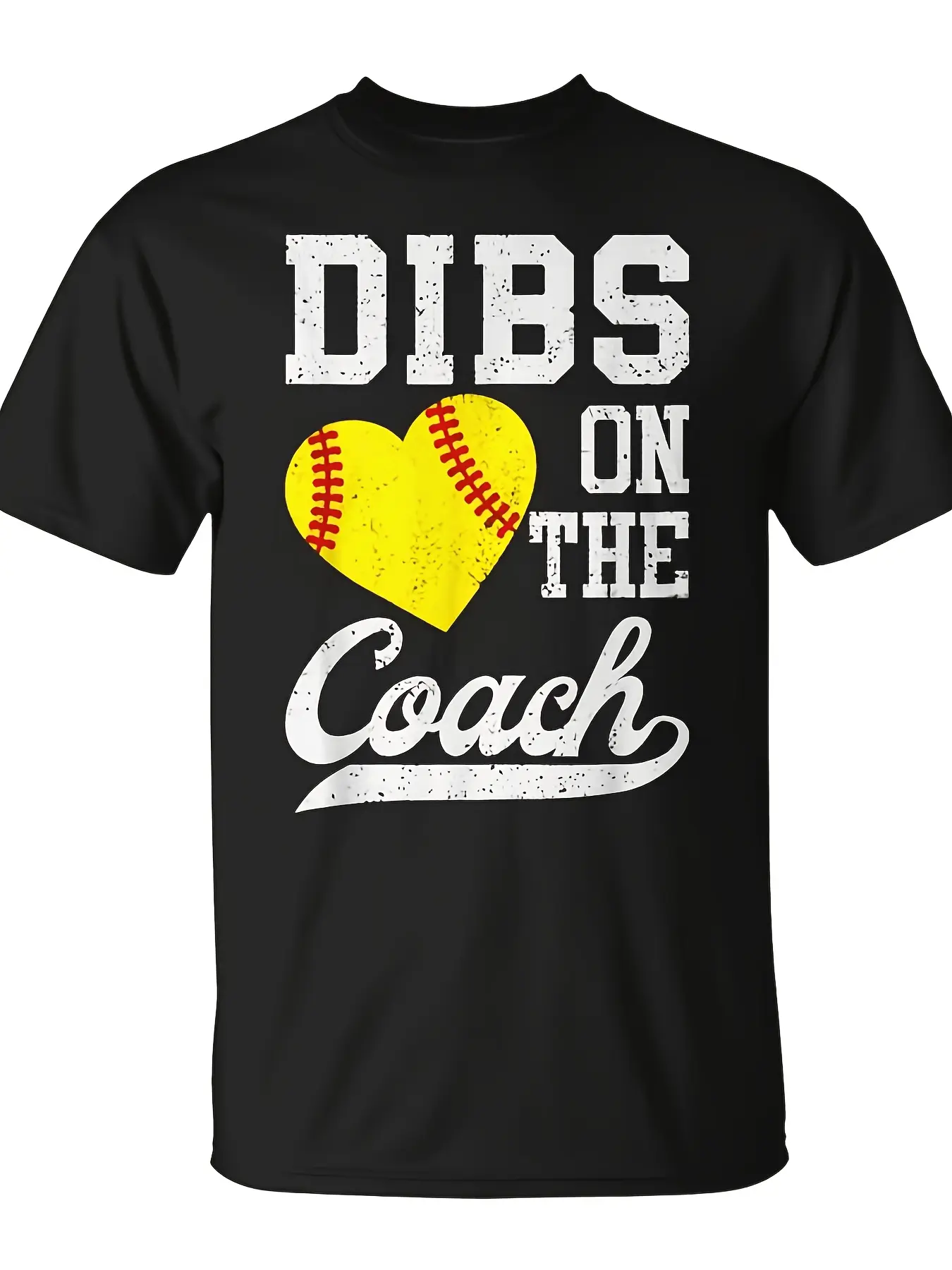 Dibs On The Coach Softball for Coach Wife Sport T-Shirt Unisex for Daily Wear 2026 Funny Christmas Novelty Men's T-Shirt Summer Trendy Streetwear Fashion Top Quality Comfortable Casual Printed T-