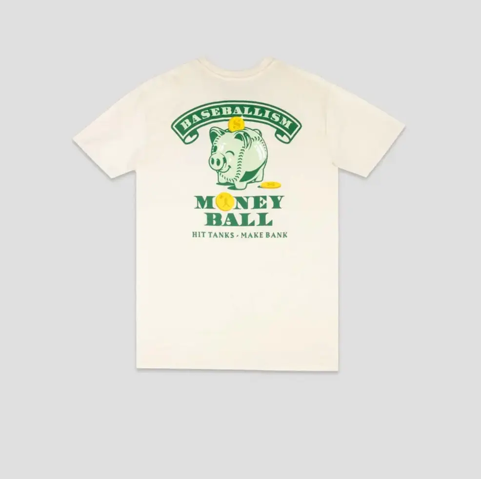 Baseballism Moneyball Graphic T-Shirt, Premium Baseball Tee for Youth & Adults, Classic Baseball Fan Shirt