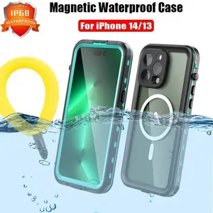 Magnetic Charging IP68 Waterproof Case for Coque iPhone17 Air 16 15 14 13 12 11 Pro Max X Xs Water Proof Cover Sport 360 Protect
