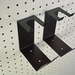 2pcs Dual-Use Wall and Desktop Spray Gun Holders | Heavy-Duty Iron Structure, Universal Compatibility, Lacquered Finish for Various Room Types, Utility Shelves