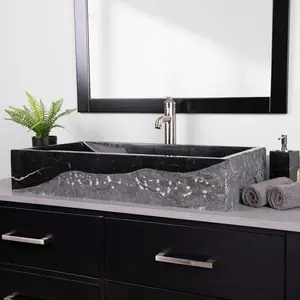Iseo 30 Inch Marble Rectangular Vessel Sink