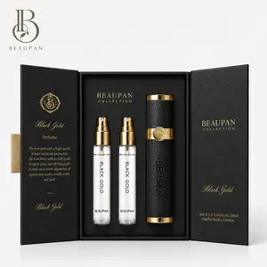 BEAUPAN Black Gold Luxury Men Perfume 30ml Long Lasting Sandalwood Ocean Musk Fragrance Spray Unisex Cologne
