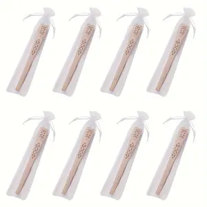 50 Pieces Sandalwood Fans Wooden Folding Fans With Gift Bags Vintage Handheld Fans For Wedding Gifts, Baby Shower, Party Favor, Home Decoration