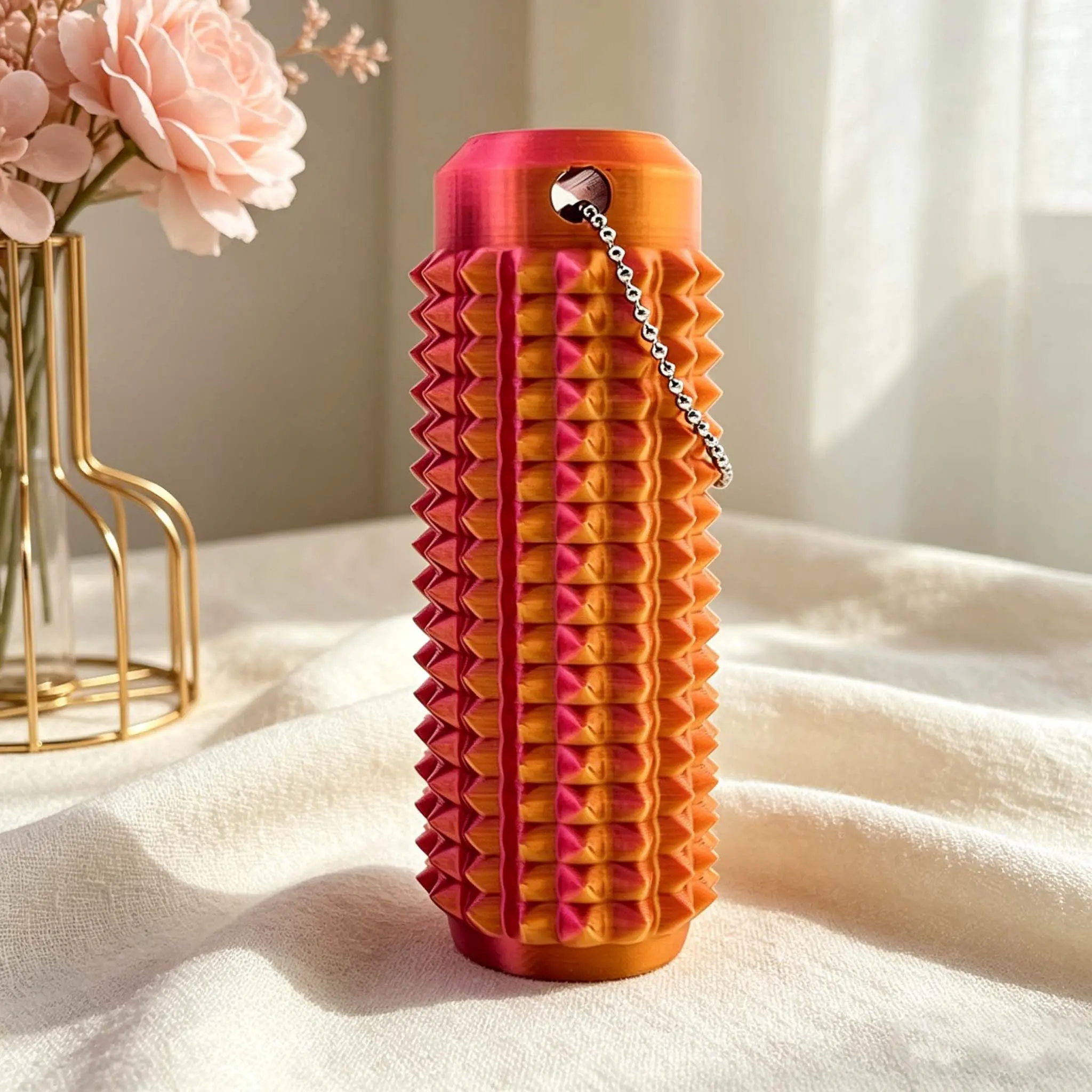 Little Ouchies Fidget, Portable Stim Tool, Pocket Mini Fidget Toy,  Pain Stim Fidget, 3D Printed Venting Key Pendant, Spiky Grippie Stim Keychain for Anxiety Relief Easter Gifts for Kids
